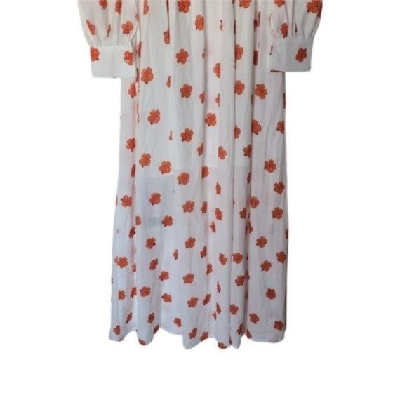 Since Then White Floral Long Sleeve Button Front Maxi Dress S NWT - Picture 10 of 12